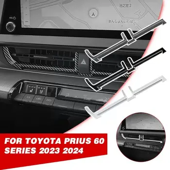 Отделка панели переключателя автомобильного кондиционера из углеродного волокна для Toyota Prius 60 серии 2023 2024 г. Рама панели переменного тока Inter G8R6