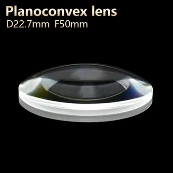 Плоские выпуклые линзы galss Оптическая линза DIY телескоп Микроскоп окуляр прожектор D22,7 мм F50 мм Настраиваемый