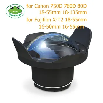 Подводный 40-метровый широкоугольный купольный порт объектива для Sony A7R III Canon 750D 760D 80D Fujifilm X-T2 Корпус камеры Чехол Рыбий глаз