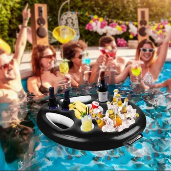 Поднос для закусок и напитков для вечеринок у бассейна Портативный плавучий лаундж для вечеринок у бассейна