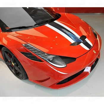 Подходит для Ferrari 458 14-16 SPECIALE Модифицированное сухое переднее лезвие из углеродного волокна Лезвие переднего крыла Лезвие переднего крыла