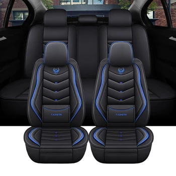 Полный комплект кожаных универсальных чехлов для автомобильных сидений Kia Soul Sportage Peugeot 307 308 BMW X1 Renault Logan Seat Arona Автомобильные аксессуары