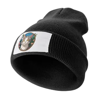  причудливая студия ghibli кошка вязаная шапка люксовый бренд косплей на заказ кепка дизайнер мужская шапка женская