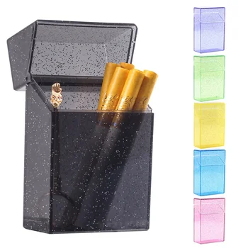 Прозрачная коробка для сигарет Flash Сигаретная коробка Унисекс Персонализированная Мода Портативная Влагостойкая Пластиковая Коробка Для Сигарет Подарок