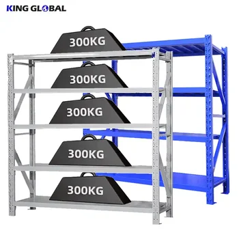  Промышленные прочные сверхмощные 300 кг металлические стальные стеллажи для штабелирования полок для складской системы