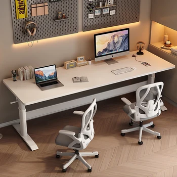 Простой двойной компьютерный стол для современной домашней спальни киберспортивный игровой стол Light Роскошная скандинавская офисная мебель Настольный стол