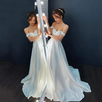 Простые свадебные платья Sweetheart A-Line Платье невесты LO2039 Безрукавки Бохо Бич Безрукавки Свадебные бальные платья