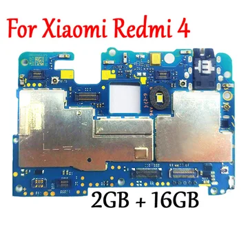  Протестирована полная работа Оригинальная разблокировочная материнская плата для Xiaomi Hongmi Redmi4 Redmi 4 2 ГБ + 16 ГБLogic Печатная плата Глобальная прошивка