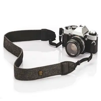  Регулируемый плечо камеры Коричневый / серый ремень камеры Прочный плечевой шейный ремень камеры Удобный для цифровых зеркальных камер Nikon Canon