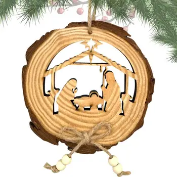 Рождественские деревянные украшения Забавные и деревенские рождественские украшения для елки Прочные украшения для рождественской елки Веселое Рождество
