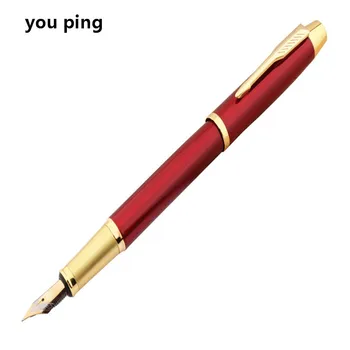 Роскошное качество Новый 8007 Винно-красный Перьевая ручка Школьные принадлежности Студенческий офис Канцелярские принадлежности