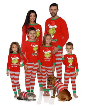 Семейная рождественская пижама, подходящая 2020 г. Олень Мама И Я Пижама Одежда Семейный образ Ночное белье Мать Дочь Отец Сын Наряд