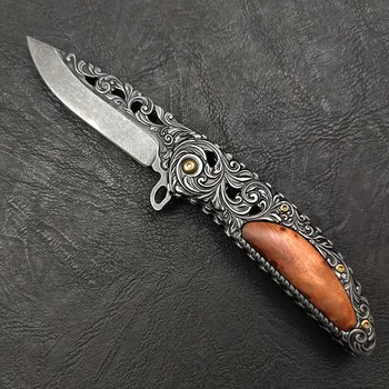 Складной нож коллекции, карманный нож с гравировкой