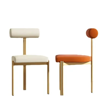 Современный золотой обеденный стул Роскошный бархатный скандинавский спальня Офисный дизайнерский настольный стул Relax Cadeira De Plastico Мебель для гостиной