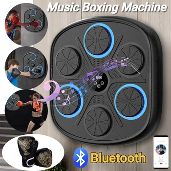 Умная музыкальная боксерская машина Настенная мишень Bluetooth со светодиодной подсветкой Мешок с песком Расслабляющая реакция Тренировочная мишень Домашнее оборудование для упражнений