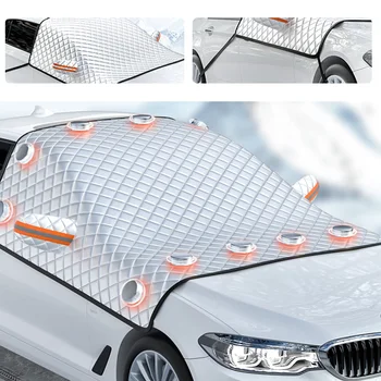 Универсальное зеркало лобового стекла автомобиля Светоотражающая крышка бара Защита от солнца Зима Снег Лед Дождь Пыль Защита от мороза Алюминиевая пленка