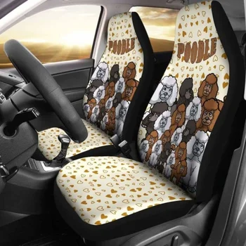  Чехлы для автосидений Poodle 16, упаковка из 2 универсальных защитных чехлов для передних сидений