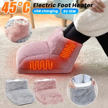 Электрический обогреватель для ног Грелка постоянной температуры Мягкая бархатная моющаяся зимняя теплая нога для домашней спальни Согреватель ног