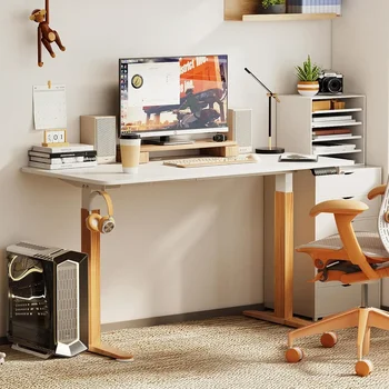  электрический стоячий стол, регулируемый по высоте стол 55 x 28 дюймов Домашний офис Стол для сидения и стояния с контроллером предустановки памяти