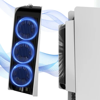  Эффективный вентилятор охлаждения для радиаторов игровой консоли PS5 с 3 внешними вентиляторами Системная станция охлаждения для консоли Sony Playstation 5