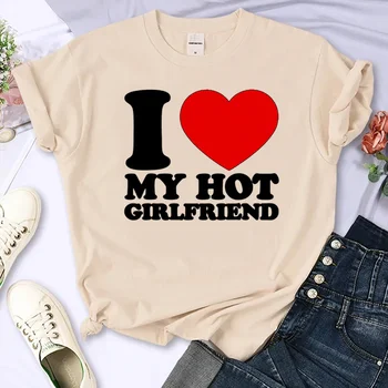 я люблю свою горячую подругу футболка женская летняя дизайнерская футболка Y2K женская забавная одежда